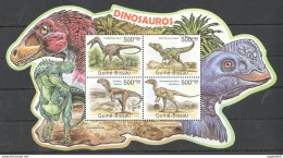 Bc653 2011 Guinea-Bissau Fauna Prehistoric Animals Dinosaurs Dinosauros Kb Mnh - Prehistorisch