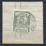 ESPAÑA—Timbre Fiscal PARA FACTURAS De 15 Cts. Sellado En Zaragoza, 1931 — Sello En Fragmento De Factura - Revenue Stamps