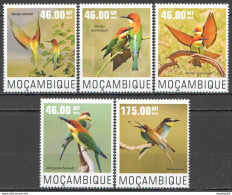 Wb307 2014 Mozambique Bee-Eaters Birds Fauna #7590-94 Set Mnh - Autres & Non Classés