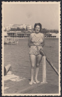 Split 1939, Spalato, Croazia, Giovane Donna In Costume E Panorama, Foto Vintage - Plaatsen