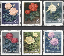 China 1984, Rose, 6val - Rosen