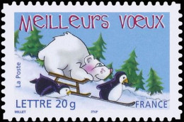 France 2005 Timbre Adhésif N°YT AD71 MNH ** Meilleurs Voeux Provenant Du Carnet N°YT BC67 - Nuevos