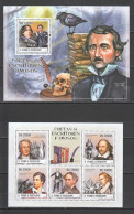 Bc830 2010 S. Tome & Principe Famous People Greatest Writers Poets 1Kb+1Bl Mnh - Otros & Sin Clasificación