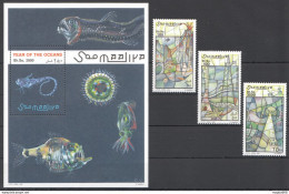 Nw1473 1998 Somalia Year Of The Oceans Fishes #713-715+Bl53 Michel 17,5 Euro Mnh - Marine Life