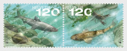 Switzerland Schweiz Suisse 2024 Europa CEPT Fishes Underwater Rare Fauna Set Of 2 Stamps In Strip MNH - Pesci