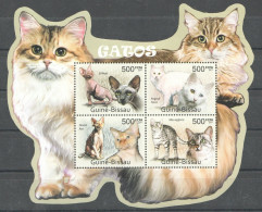 Bc651 2011 Guinea-Bissau Fauna Pets Cats Gatos Kb Mnh - Katten