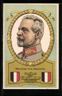 AK Porträt General Von Gallwitz, Gewidmet Von Carl Gentner Göppingen  - Weltkrieg 1914-18