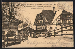 AK Fischhausen Am Schliersee, Hotel Finsterlin Im Winter  - Schliersee