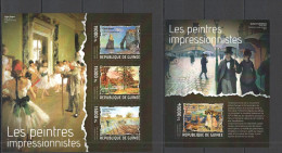 St684 2014 Guinea Art Paintings Painters Impressionists Kb+Bl Mnh Stamps - Other & Unclassified