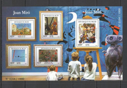 St1979 2015 Niger Art Paintings Joan Miro 1Sh Mnh - Otros & Sin Clasificación