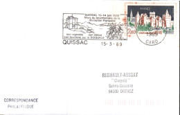 1 ER JOUR FLAMME FETES DU BICENTENAIRE à QUISSAC GARD 1989 - Mechanical Postmarks (Advertisement)
