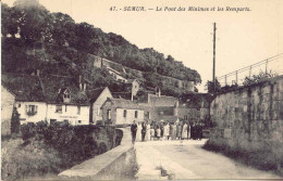 CPA - SEMUR - LE PONT DES MINIMES ET LES REMPARTS (PARFAIT ETAT) - Semur