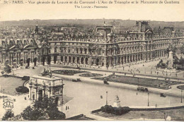 CPA - PARIS - VUE GENERALE DU LOUVRE ET DU CARROUSSEL (INTERESSANT CLICHE) - Panorama's