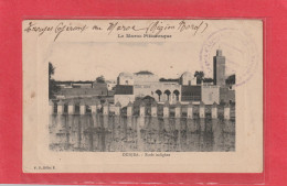 LE MAROC PITTORESQUE . OUDJDA  ( OUJDA  )  ECOLE INDIGENE . AFFR LE 18-5-1914 Par CACHET MILITAIRE SUR RECTO.  2 SCANNES - Autres & Non Classés