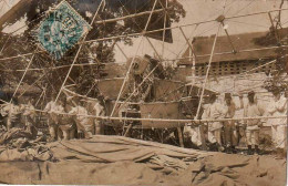 CPA - La Nacelle Et Les Restes Du Lebaudy Après La Tempête Du 6 Juillet 1905. - Dirigeables