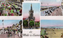 Malo Les Bains Dunkerque  Souvenir 5 Vues: ( Plage ,digue, église - Malo Les Bains