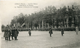 CPA -  STENAY - QUARTIER CHANZY - PRESENTATION DU DRAPEAU (1936) (AUCUN DEFAUT) - Stenay