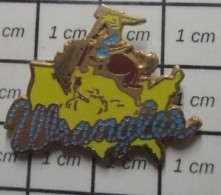 3617 Pin's Pins / Beau Et Rare / MARQUES / JEAN'S WRANGLER USA COW-BOY RODEO - Trademarks