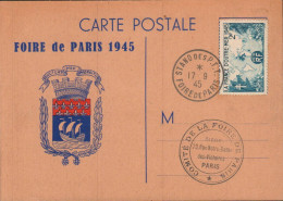 STAND DES PTT DE LA FOIRE DE PARIS 1945 - Commemorative Postmarks