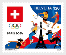 Switzerland Schweiz Suisse 2024 Olympic Games Paris Olympics Stamp MNH - Verano 2024 : París