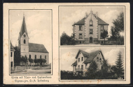 AK Ergenzingen B. Rottenburg, Kirche Mit Pfarr- Und Kaplaneihaus  - Rottenburg