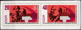 DDR  1967, 1312/16, MNH **, 50. Jahrestag Der Oktoberrevolution In Russland.aus Block - Ongebruikt