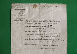 D-FR Paris 1814 Signé DUC DE FELTRE Henri-Jacques-Guillaume Clarke Ministre De La Guerre - Documentos Históricos