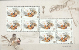 China 2015, Birds - Ducks, Sheetlet - Unused Stamps