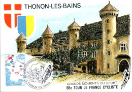 CYCLISME LE TOUR DE FRANCE 1981 -THONON LES BAINS - Matasellos Conmemorativos