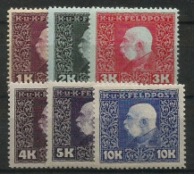 Austria K.u.K. Feldpost Hungary Mi.43/48 Part Set Key Values MH / * 1915/17 - Nuevos