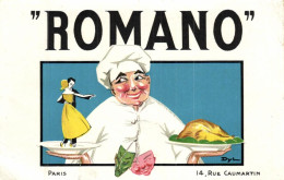 Thèmes > Publicité  - Restaurant - Romano - Paris Rue Caumartin - 15022 - Werbepostkarten