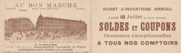 Carte Double Publicitaire Du BON MARCHE - Advertising