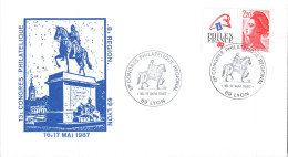 CONGRES PHILA REGIONAL LYON 1987 - Commemorative Postmarks