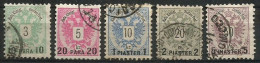 Austria Levante Levant K.u.K. Hungary Mi.15/19 Complete Set Used 1888 - Levant Autrichien