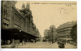 CPA  9 X 14  PARIS   Façade De La Gare Du Nord Sur La Rue De Dunkerque - Andere Monumenten, Gebouwen