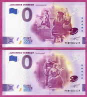 0-Euro PEBF 2023-7+8  JOHANNES VERMEER - SATZ 2 ERGÄNZUNGSSCHEINE DE SCHILDERKUNST + DE LIEFDESBRIEF - Private Proofs / Unofficial