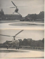 élicoptére Paris 1949   Ft 8.5x13.4    2 Photos En Très Bonnes état - Luchtvaart