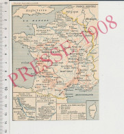 Petite Carte Géographique 1908 France Agriculture Viticulture Vins Côte D'Or Musigny Vosne Volnay Puligny Montrachet Cor - Andere & Zonder Classificatie