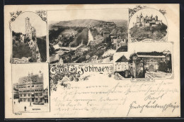 AK Tübingen, Rathaus, Lichtenstein, Schlossthor Und Hohenzollern  - Tuebingen