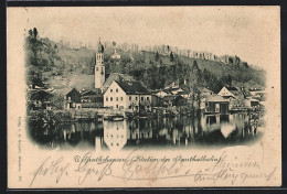 AK Wolfratshausen, Teilansicht Mit Fluss Und Kirche  - Wolfratshausen