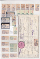 Lot De FISCAUX De   "" Timbre FISCAL"" ,, (( Forte Faciale )) , Lot De Divers Choses à Voir Et Etudier - Stamps