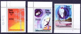 Cape Verde 1981 MNH 3v, Telecommunications, Satellite Dishes - Telekom