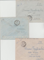 VIETNAM 3 STAMPLESS  MILITARY COVERS  From MYTHO  To SAIGON Réf  FM - Vietnam