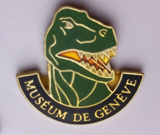 G378 Pin's Dinosaure Préhistoire Musée Muséum De Genève Suisse Achat Immédiat - Ciudades