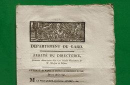 D-FR Révolution 1791 Dénonciation D'un écrit Intitulé Mandement De M. L'Evêque De Nismes - Historische Documenten