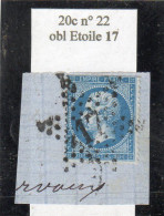 Paris - N° 22 Obl étoile 17 - 1862 Napoléon III.