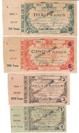 4 Echantillons / Specimen Bon Regional NORD, AISNE, OISE (French Local Banknotes WWI) - Notgeld