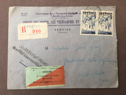 Enveloppe Timbrée / Recommandée / Rabat / Protectorat Du Maroc / Douanes / Taxes - 1900 – 1949