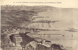 CPA - COTE D'AZUR A VOL D'AEROPLANE DE CANNES A NICE - Sonstige & Ohne Zuordnung