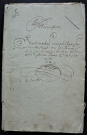 ALVERINGEM Anno 1713. Erfenis Adriana Hobet, Wwe. Gh. Borrij - Manoscritti